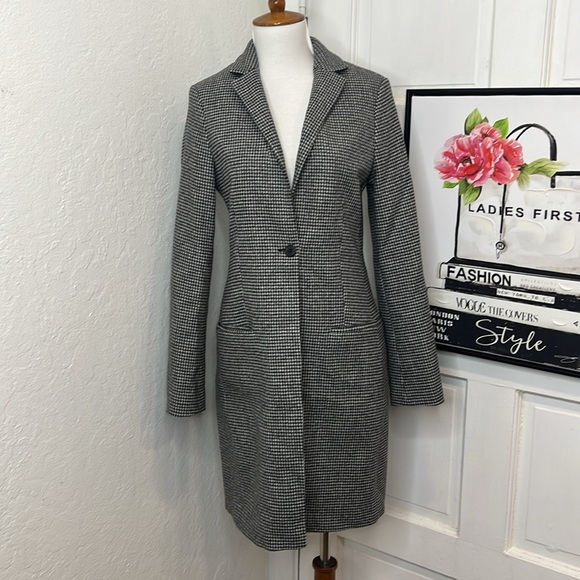 All Saints Leni Puppytooth Coat Size 4US - Picture 3 of 12